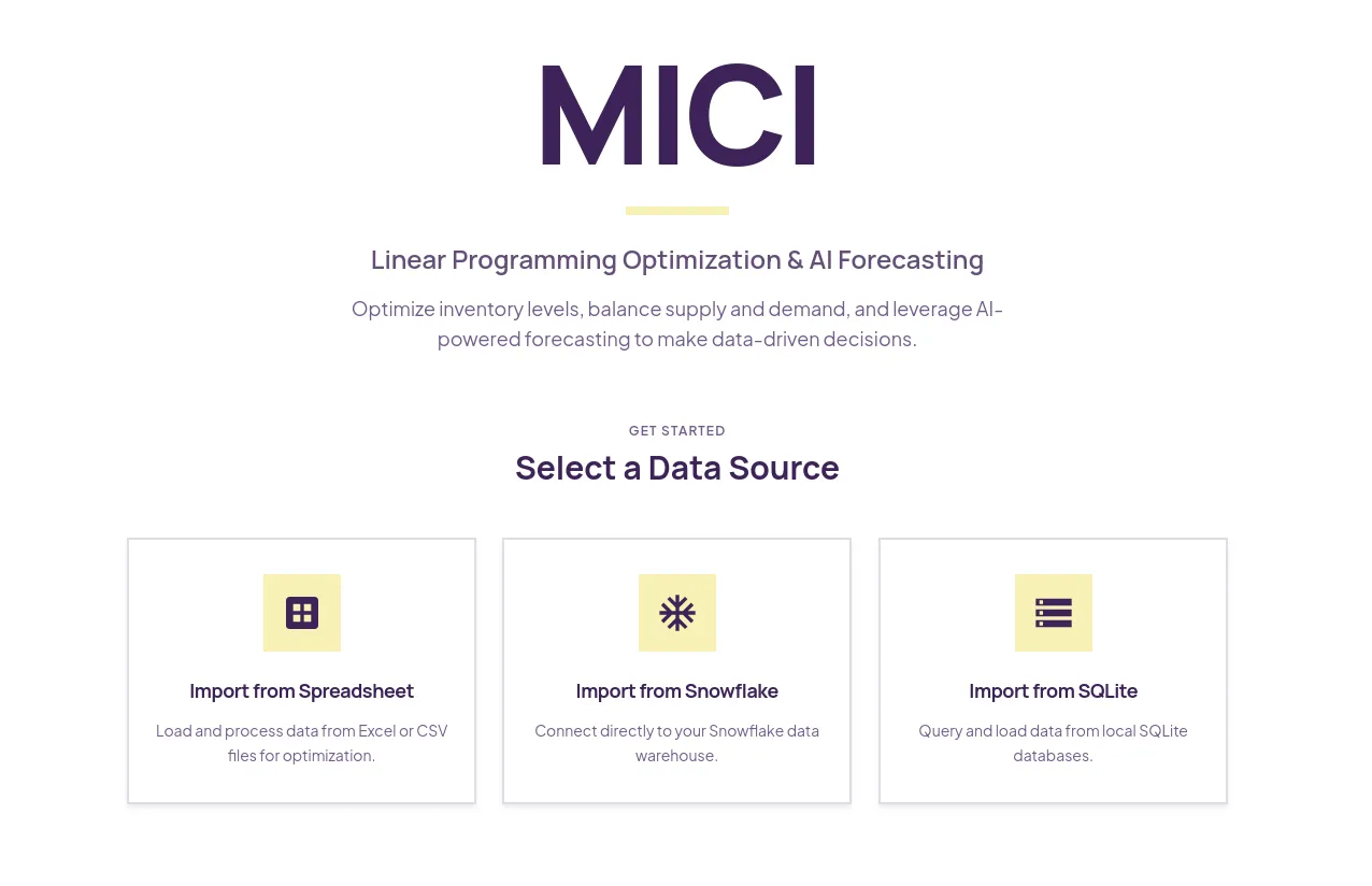 MICI — Inventory & Demand Forecasting